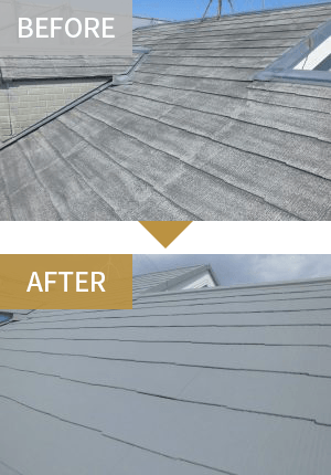 橿原市 耐久性20年の断熱セラミックガイナを屋根に塗装